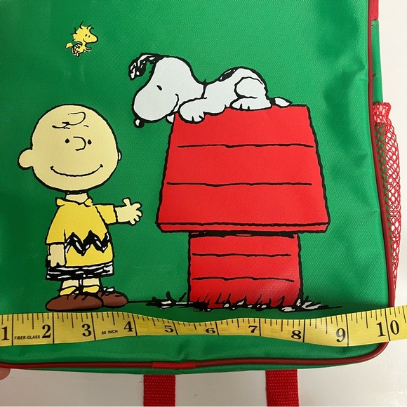 Vintage Peanuts Backpack Charles M Schulz Charlie Brown Snoopy Woodstock Cartoon - Picture 8 of 16